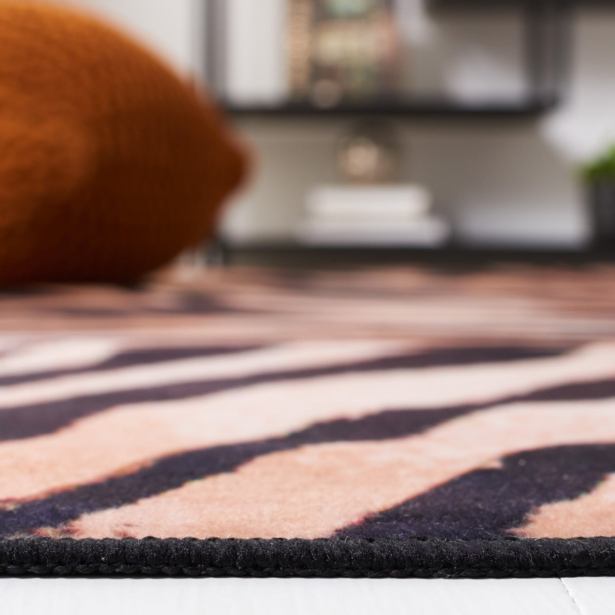Safavieh Faux Hide Fah547P Light Orange/Black Rug - Safavieh - fah547p - 6r