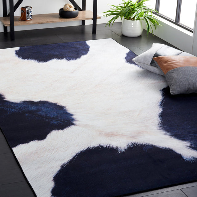 Safavieh Faux Hide Fah548A Ivory/Dark Blue Rug - Safavieh - fah548a - 3