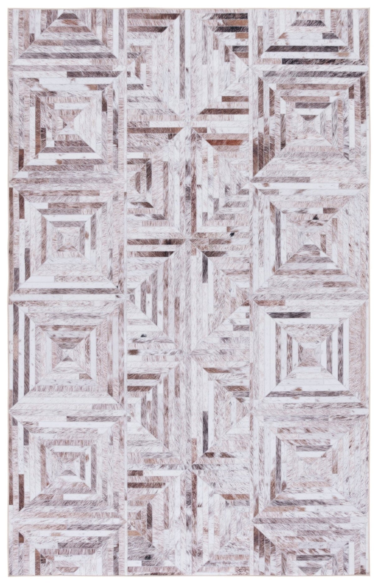 Safavieh Faux Hide Fah549A Beige/Brown Rug - Safavieh - fah549a - 3