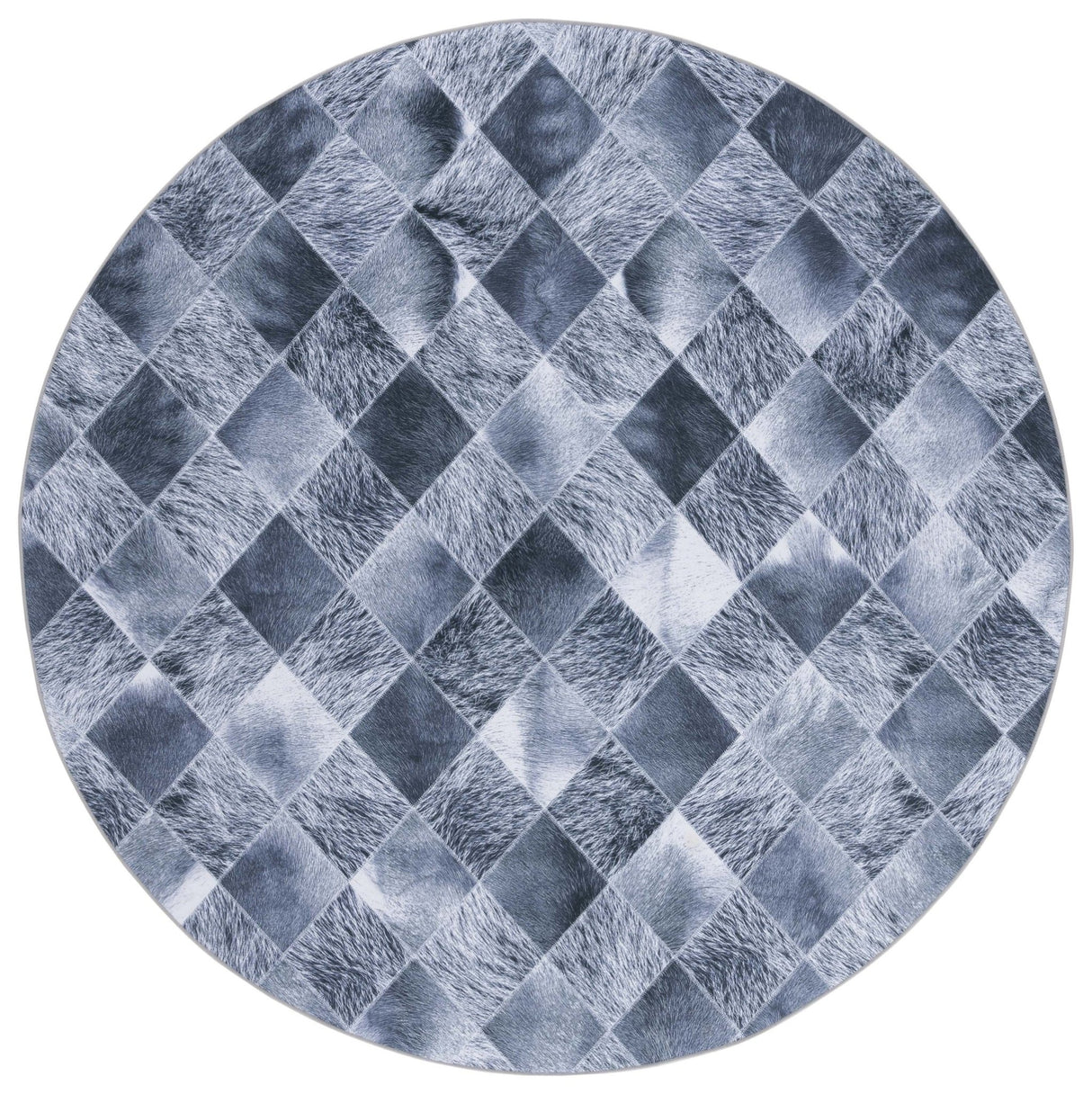 Safavieh Faux Hide Fah550G Grey/Dark Grey Rug - Safavieh - fah550g - 6r