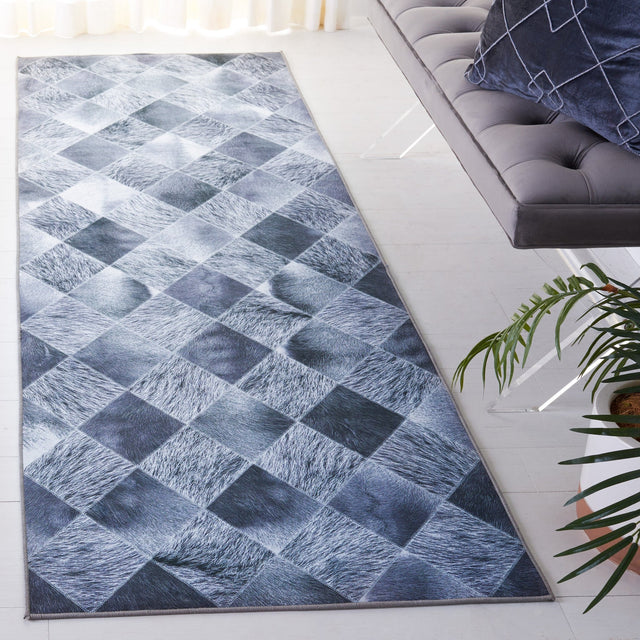 Safavieh Faux Hide Fah550G Grey/Dark Grey Rug - Safavieh - fah550g - 6r