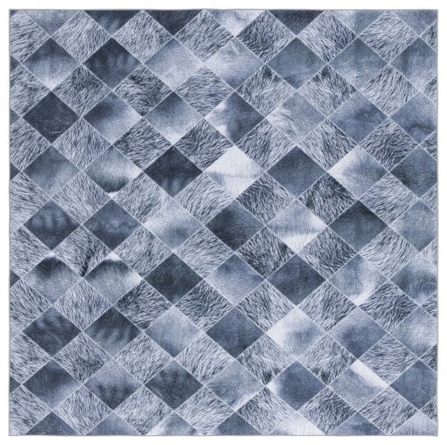 Safavieh Faux Hide Fah550G Grey/Dark Grey Rug - Safavieh - fah550g - 6sq