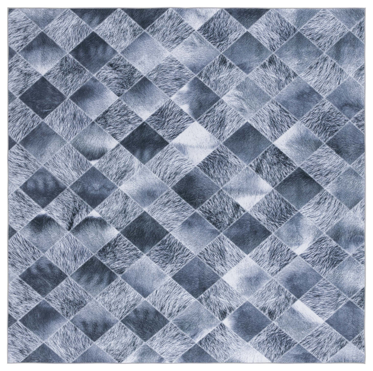 Safavieh Faux Hide Fah550G Grey/Dark Grey Rug - Safavieh - fah550g - 6sq