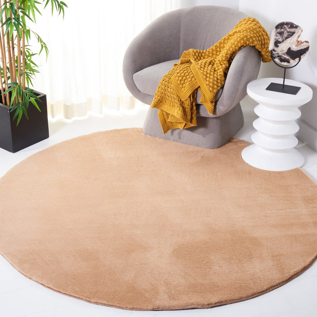 Safavieh Faux Rabbit Fur Frf500B Beige Rug - Safavieh - frf500b - 6r