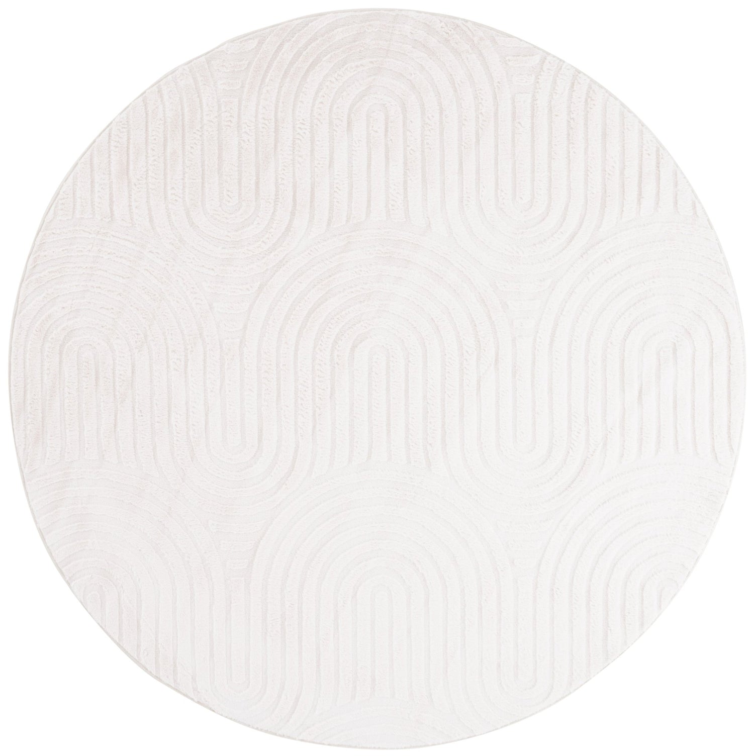 Safavieh Faux Rabbit Fur Frf881A Ivory Rug - Safavieh - frf881a - 6r