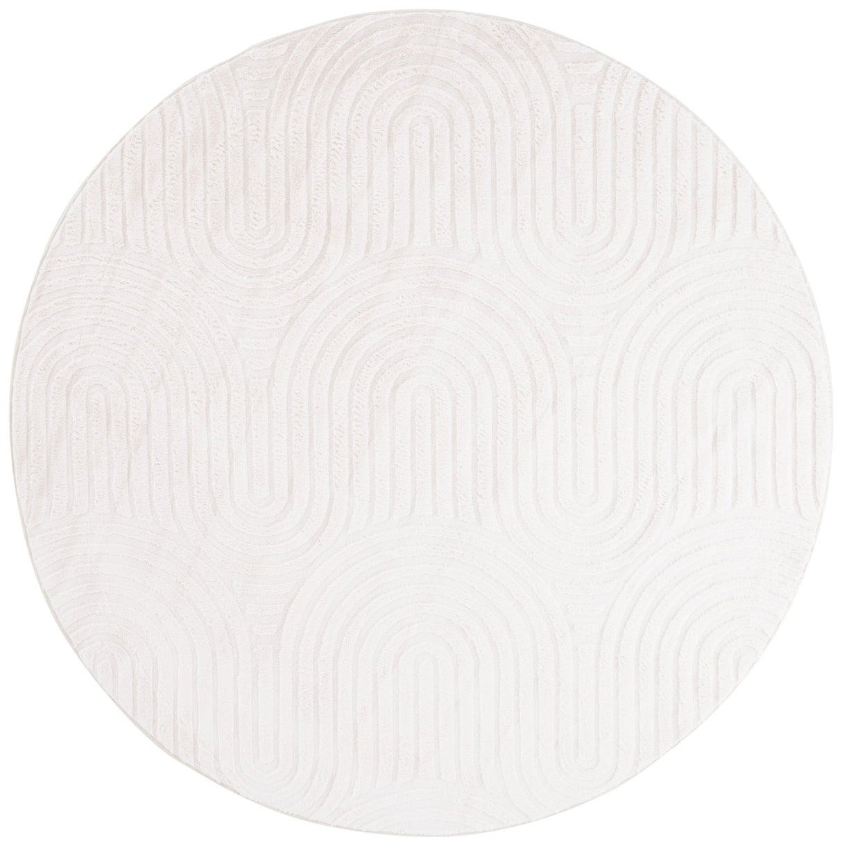Safavieh Faux Rabbit Fur Frf881A Ivory Rug - Safavieh - frf881a - 6r