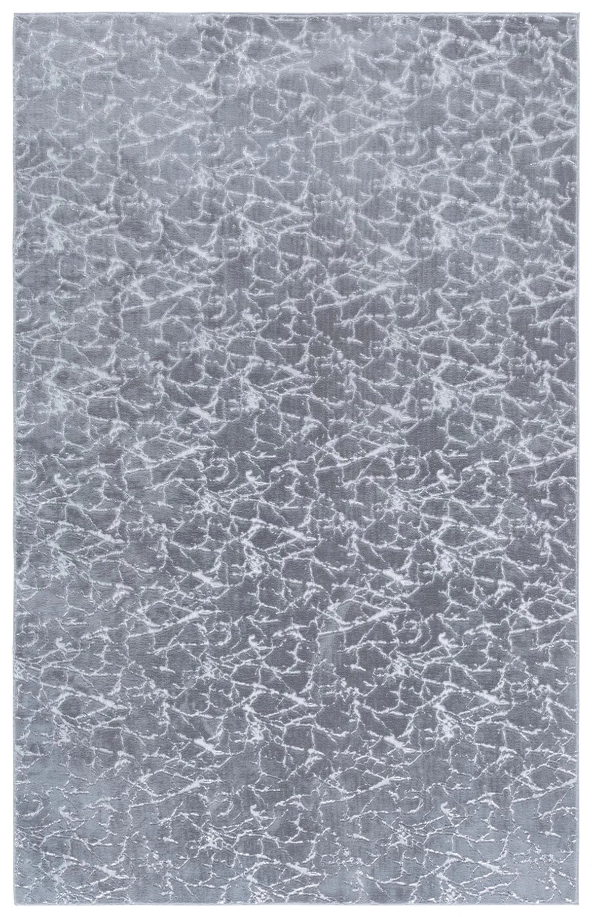 Safavieh Faux Rabbit Fur Metallic 4'-0" x 6'-0" Rug in Grey / Silver