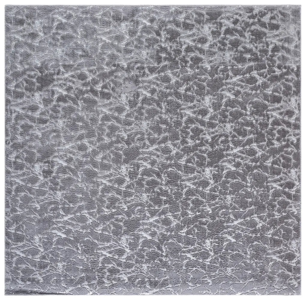 Safavieh Faux Rabbit Fur Metallic 6'-0" x 6'-0" Rug in Grey / Silver