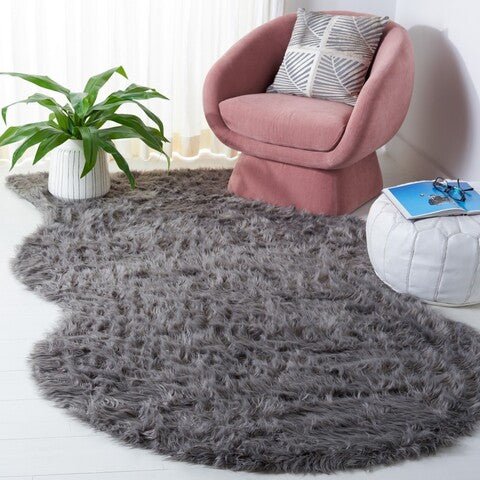 Safavieh Faux Sheep Skin Fss115D Grey Rugs - Safavieh - fss115d - 4