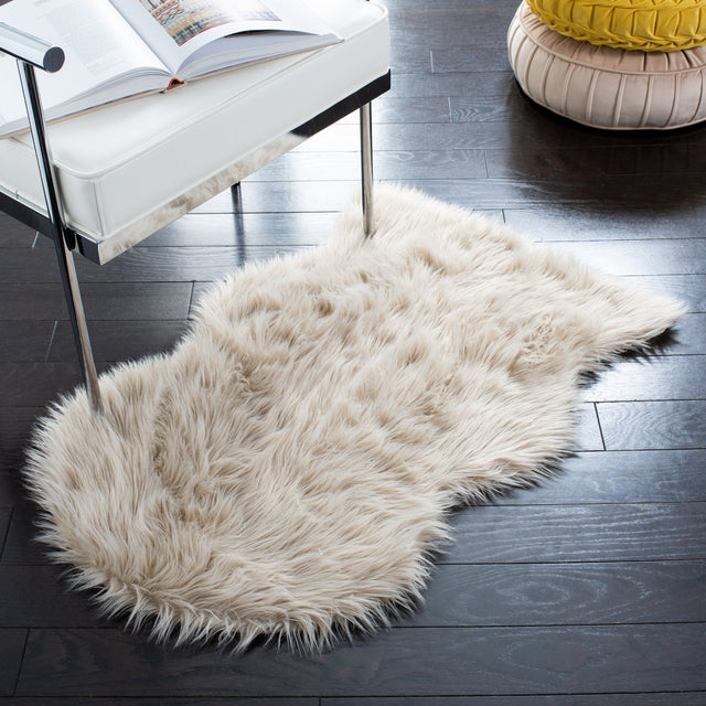 Safavieh Faux Sheep Skin Fss115K Beige Rug - Safavieh - fss115k - 2