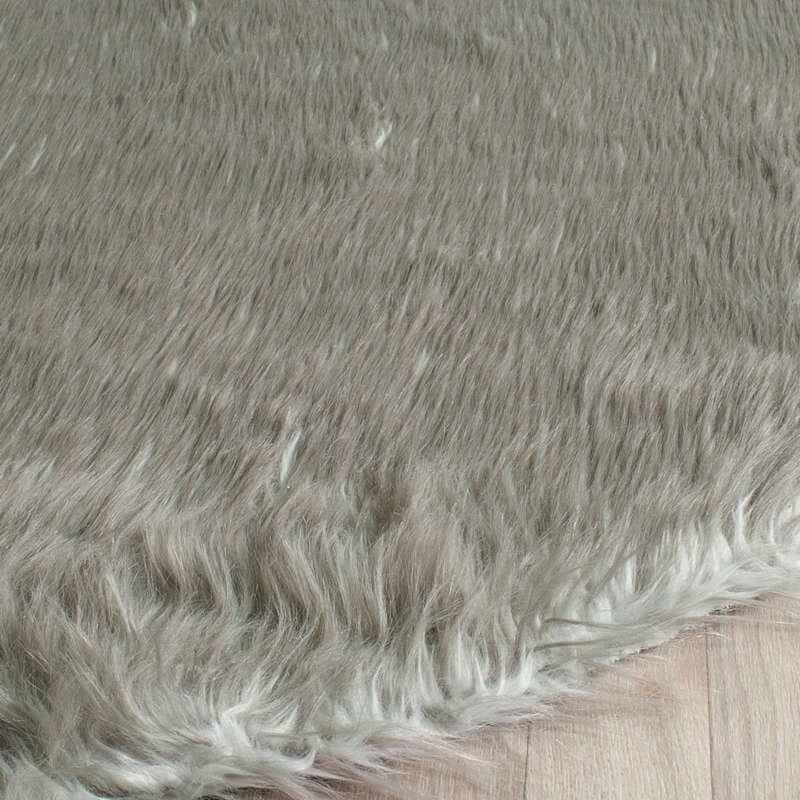 Safavieh Faux Sheep Skin Fss118B Dark Grey Rugs - Safavieh - fss118b - 2