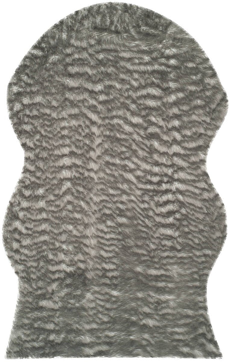 Safavieh Faux Sheep Skin Fss118B Dark Grey Rugs - Safavieh - fss118b - 2