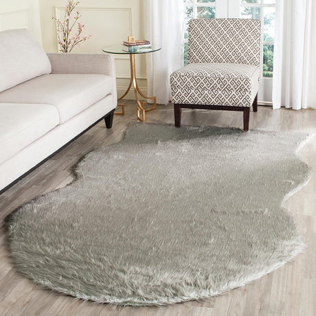 Safavieh Faux Sheep Skin Fss118B Dark Grey Rugs - Safavieh - fss118b - 2