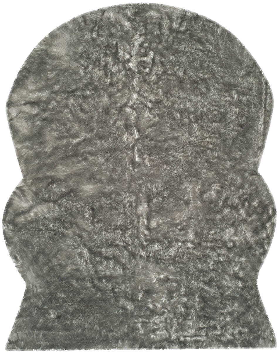 Safavieh Faux Sheep Skin Fss118B Dark Grey Rugs - Safavieh - fss118b - 28