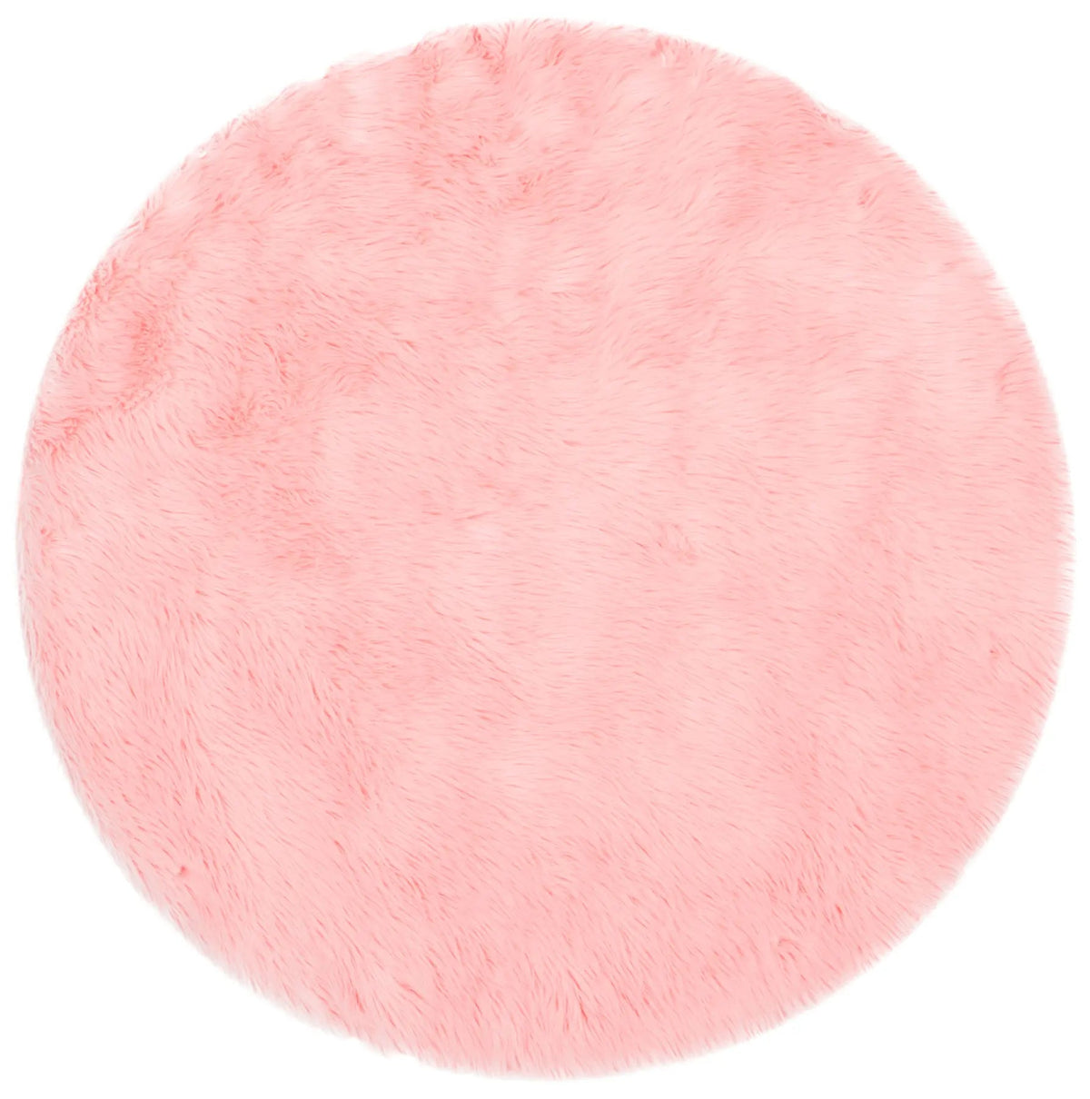 Safavieh Faux Sheep Skin 3'-0" x 3'-0" Rug in Pink