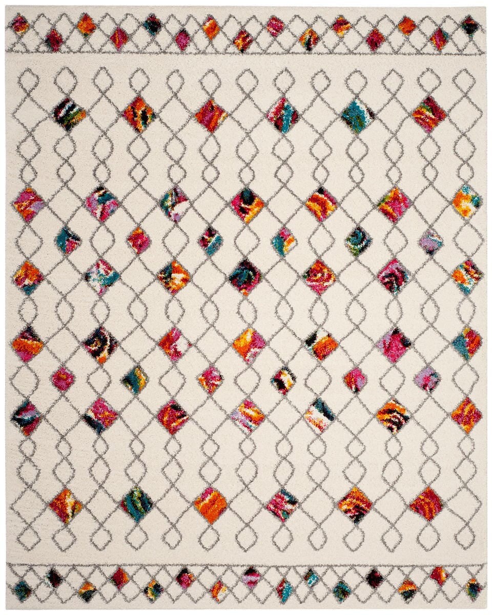 Safavieh Fiesta Shag Fsg361A Cream / Multi Rugs - Safavieh - fsg361a - 28