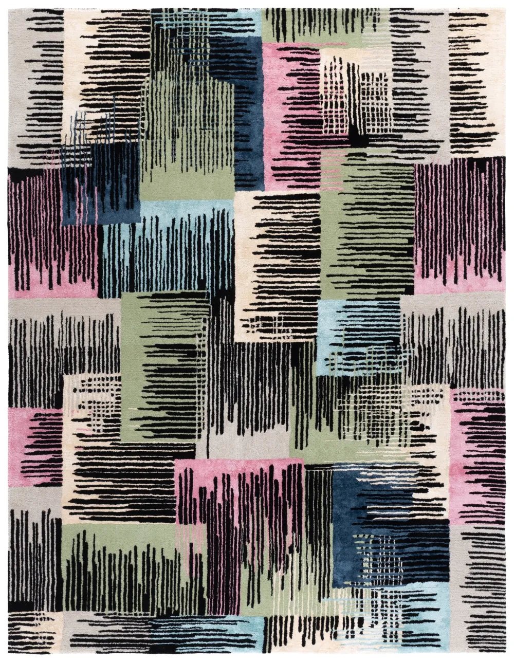 Safavieh Fifth Avenue 8'-0" x 10'-0" Rug in Black / Pink
