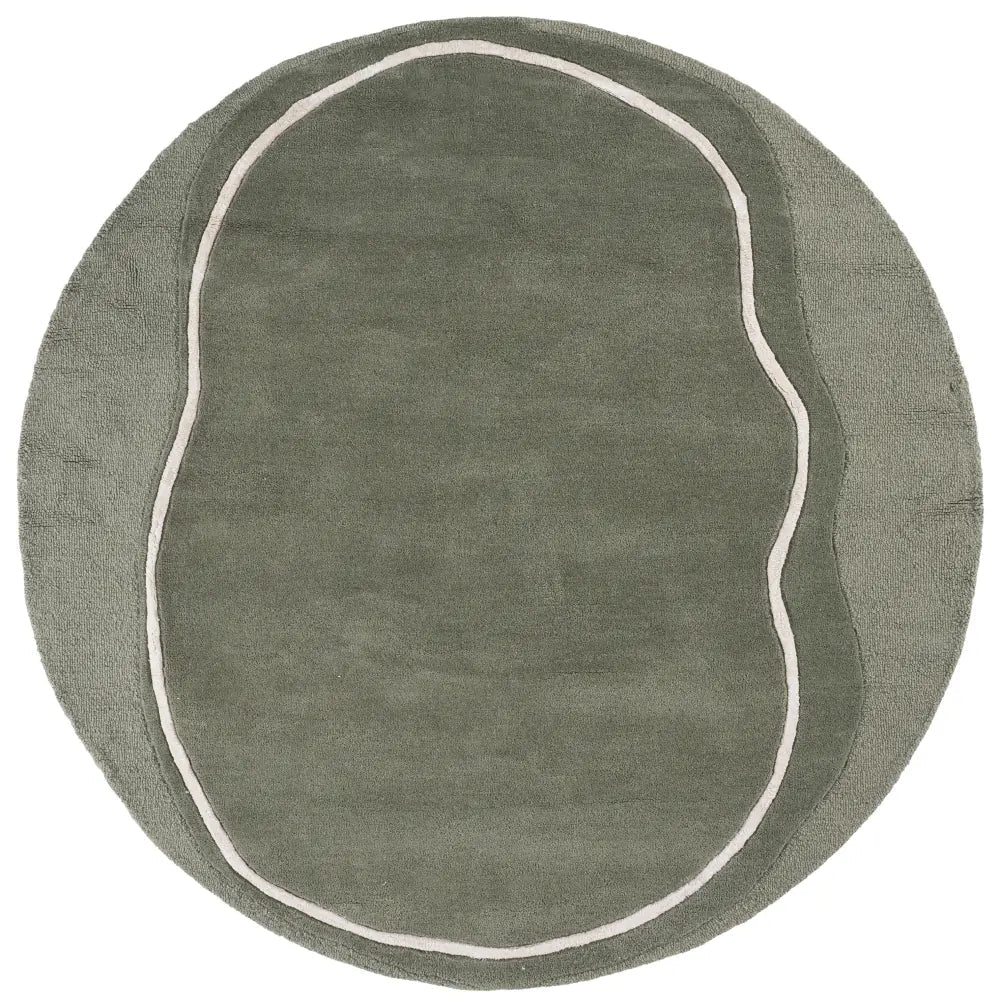 Safavieh Fifth Avenue 6'-0" x 6'-0" Rug in Sage Green / Ivory
