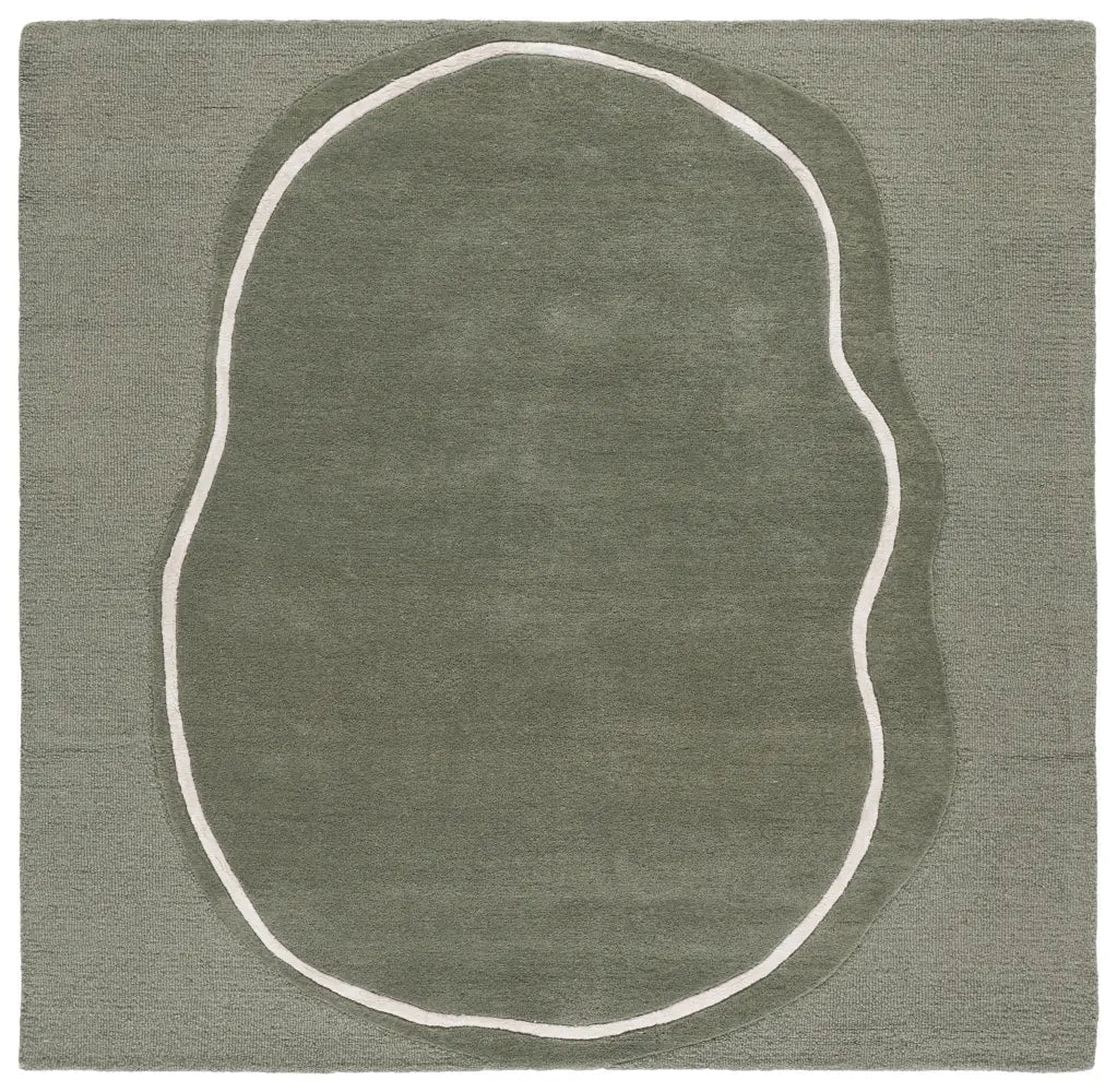 Safavieh Fifth Avenue 6'-0" x 6'-0" Rug in Sage Green / Ivory