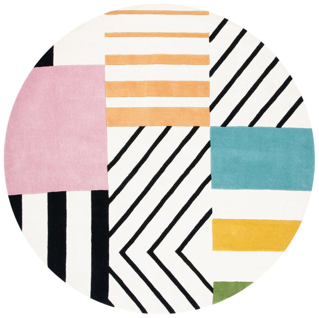 Safavieh Fifth Avenue Ftv122A Ivory/Black Rug - Safavieh - ftv122a - 3r