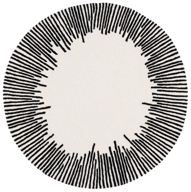 Safavieh Fifth Avenue Ftv129A Ivory/Black Rug - Safavieh - ftv129a - 5r