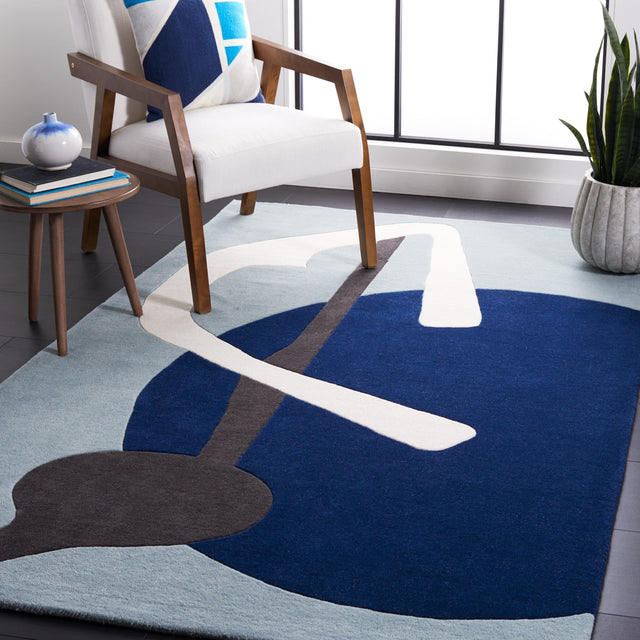 Safavieh Fifth Avenue Ftv140M Blue/Ivory Rug - Safavieh - ftv140m - 5