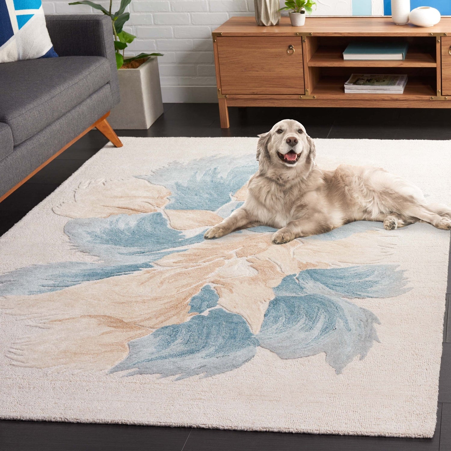 Safavieh Fifth Avenue Ftv503L Beige/Teal Rug - Safavieh - ftv503l - 3
