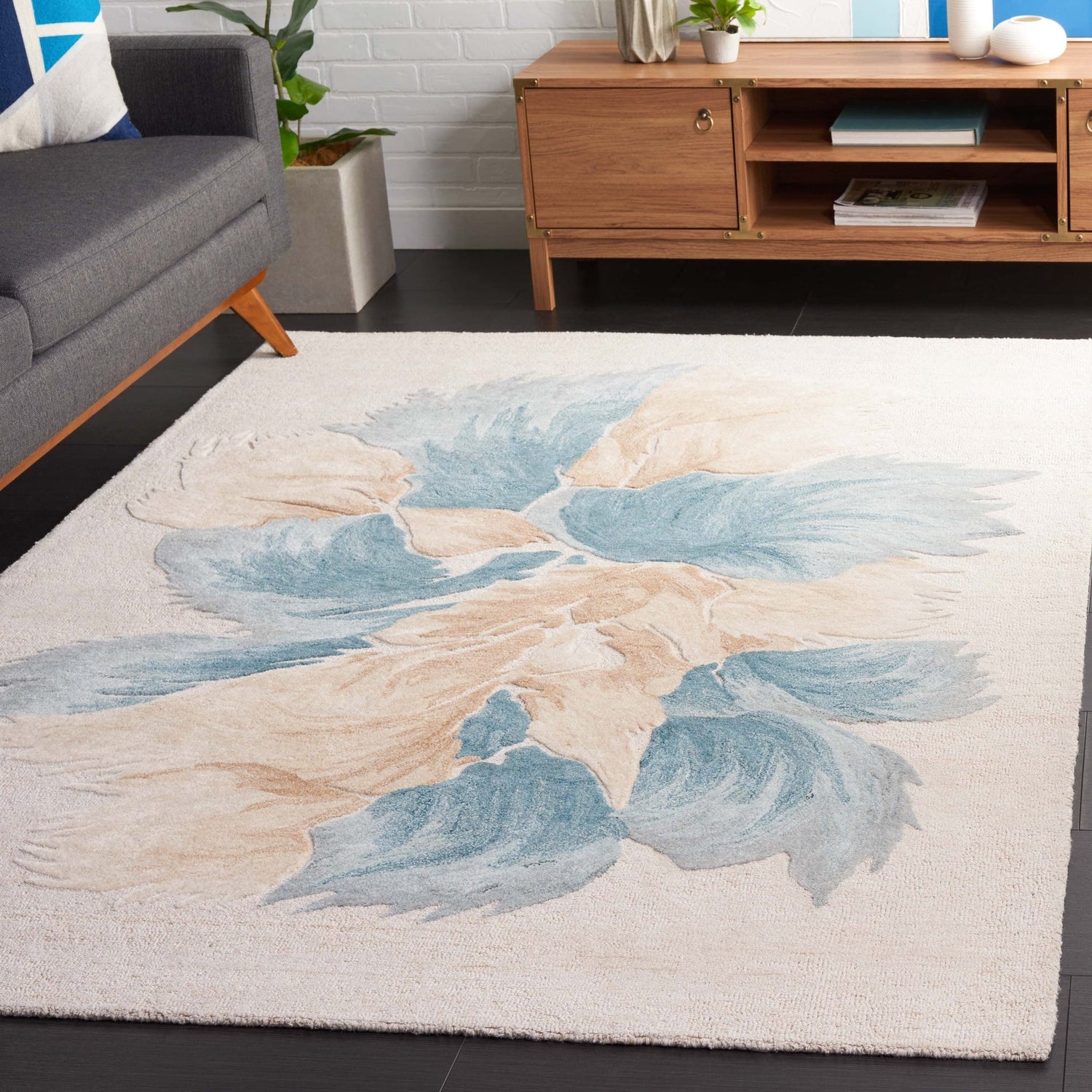 Safavieh Fifth Avenue Ftv503L Beige/Teal Rug - Safavieh - ftv503l - 3