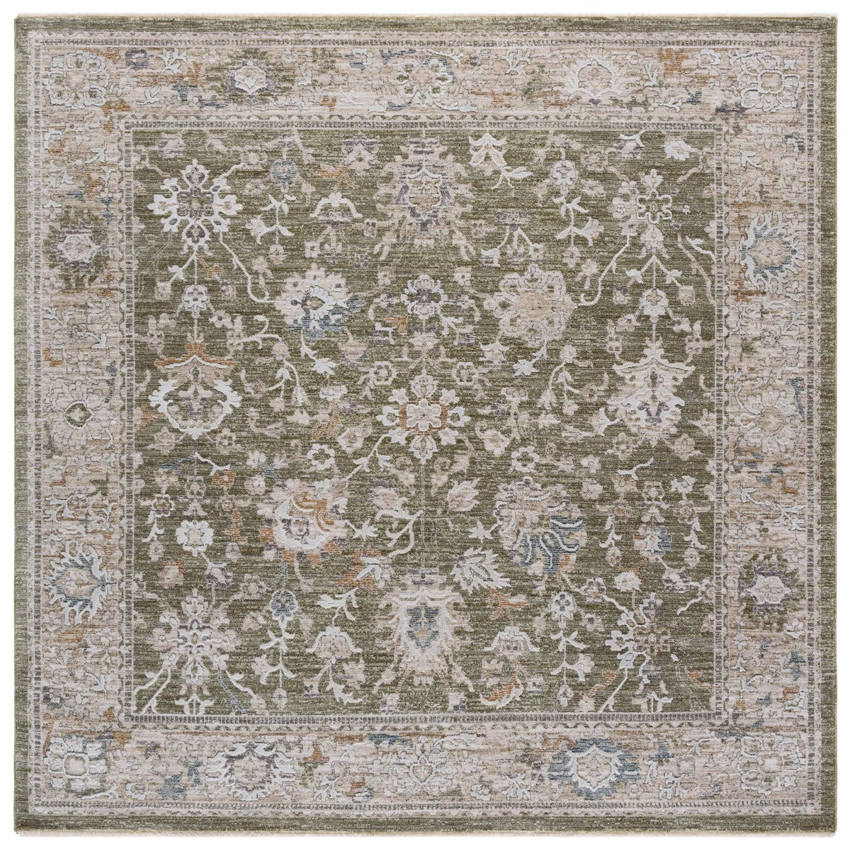 Safavieh Finley 6'-7" x 6'-7" Rug in Green / Beige