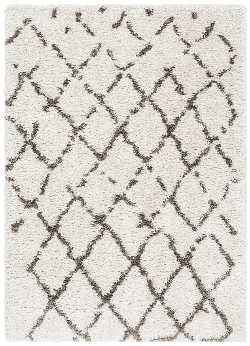 Safavieh Flokati Shag Flk981G Silver / Charcoal Rugs - Safavieh - flk981g - 5