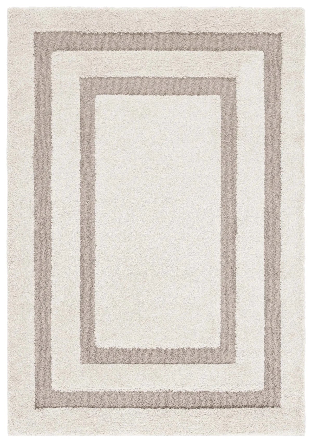 Safavieh Florida Shag 4'-0" x 6'-0" Rug in Beige / Dark Beig