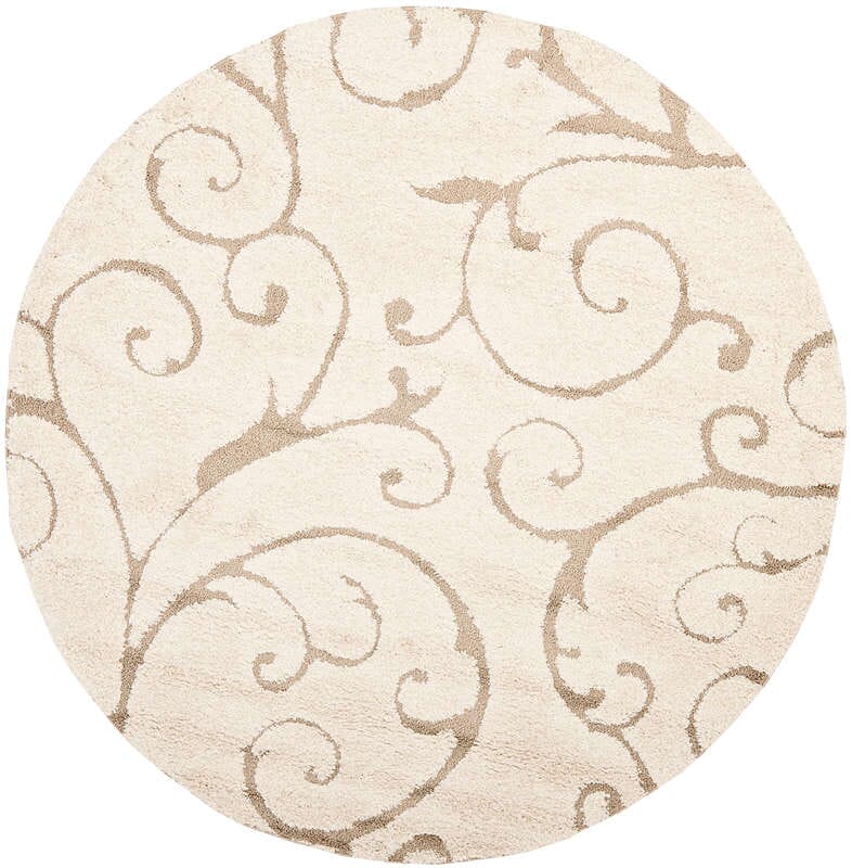 Safavieh Florida Shag Sg455 - 1113 Cream / Beige Rugs - Safavieh - sg455 - 1113 - 8r