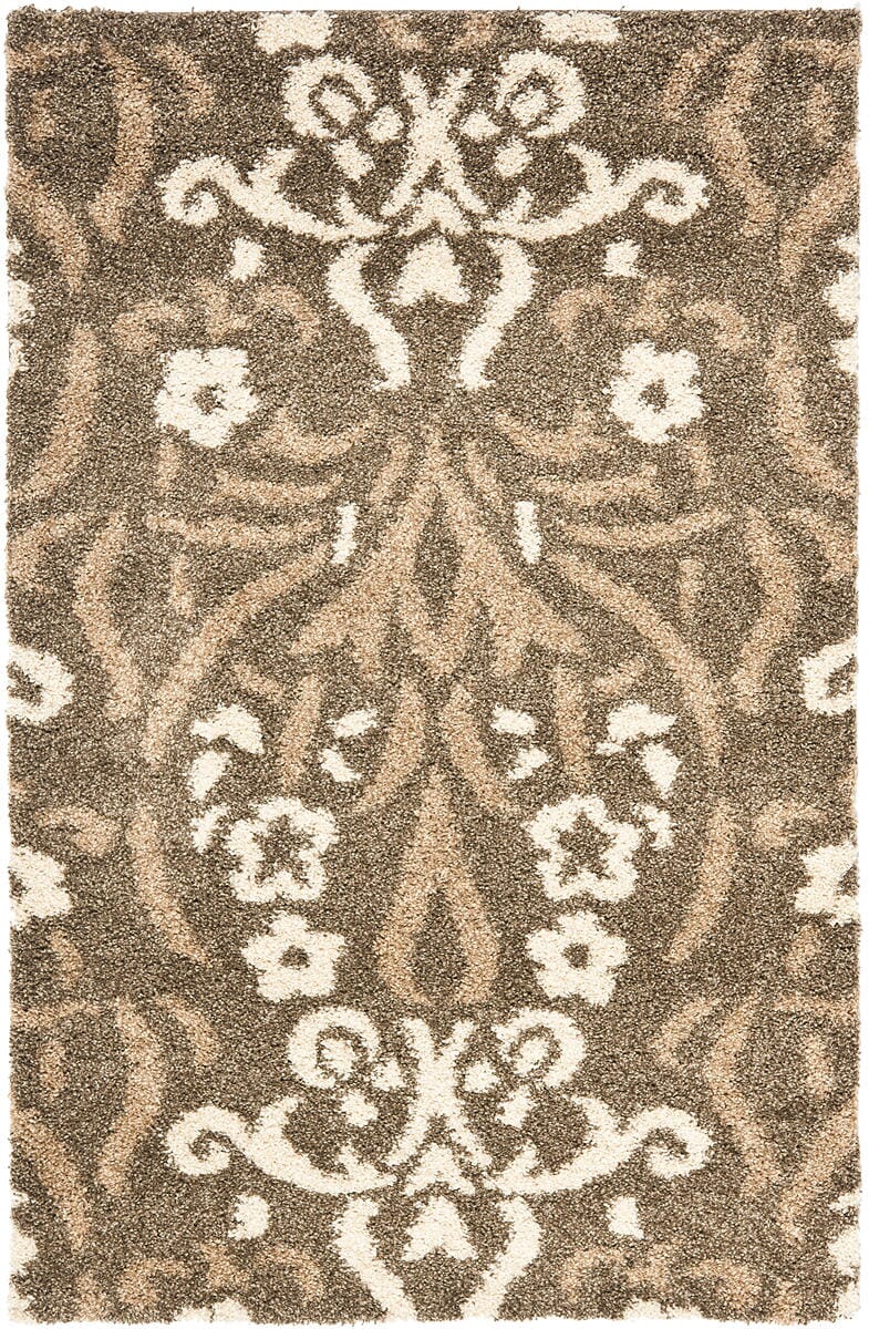 Safavieh Florida Shag Sg457 - 7913 Smoke / Beige Rugs - Safavieh - sg457 - 7913 - 4r
