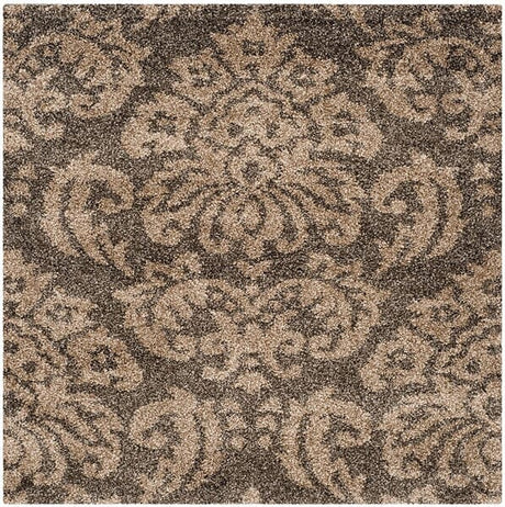 Safavieh Florida Shag Sg460 - 7913 Smoke / Beige Rugs - Safavieh - sg460 - 7913 - 4sq