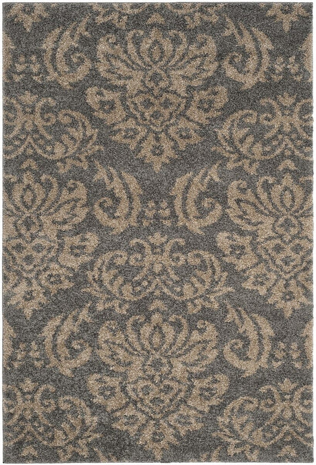 Safavieh Florida Shag Sg460 - 8013 Grey / Beige Rugs - Safavieh - sg460 - 8013 - 5r