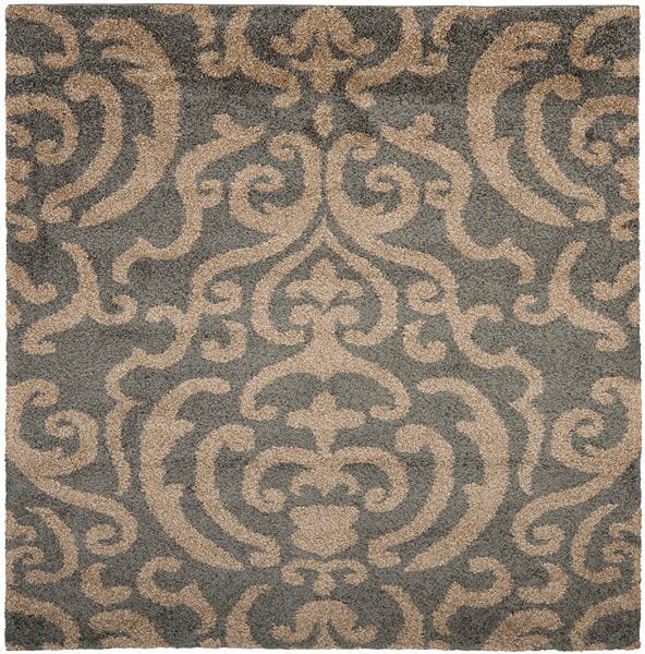 Safavieh Florida Shag Sg462 - 8013 Grey / Beige Rugs - Safavieh - sg462 - 8013 - 4sq