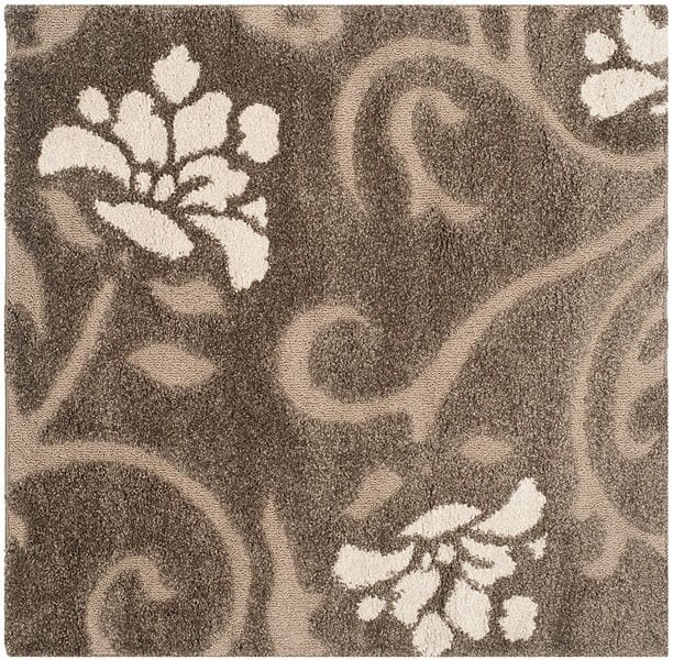 Safavieh Florida Shag Sg464 - 7913 Smoke / Beige Rugs - Safavieh - sg464 - 7913 - 4sq