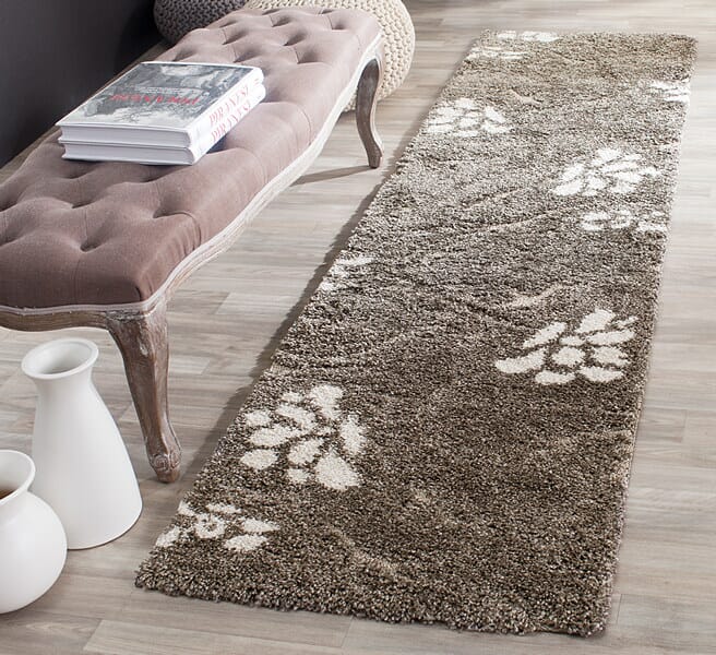 Safavieh Florida Shag Sg464 - 7913 Smoke / Beige Rugs - Safavieh - sg464 - 7913 - 4sq