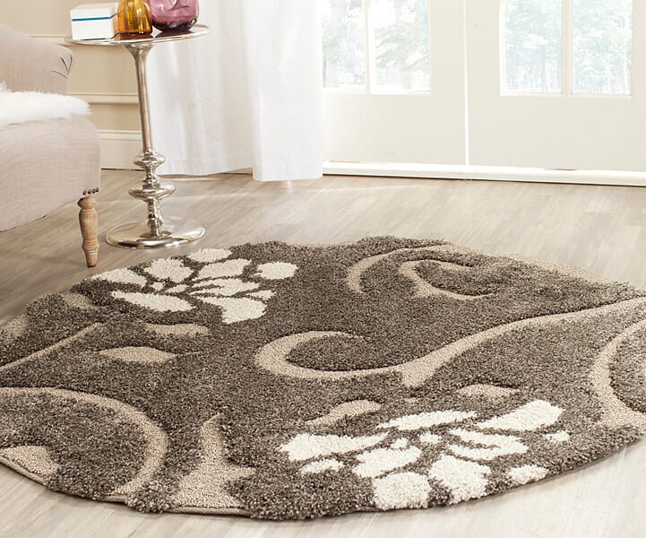 Safavieh Florida Shag Sg464 - 7913 Smoke / Beige Rugs - Safavieh - sg464 - 7913 - 4sq
