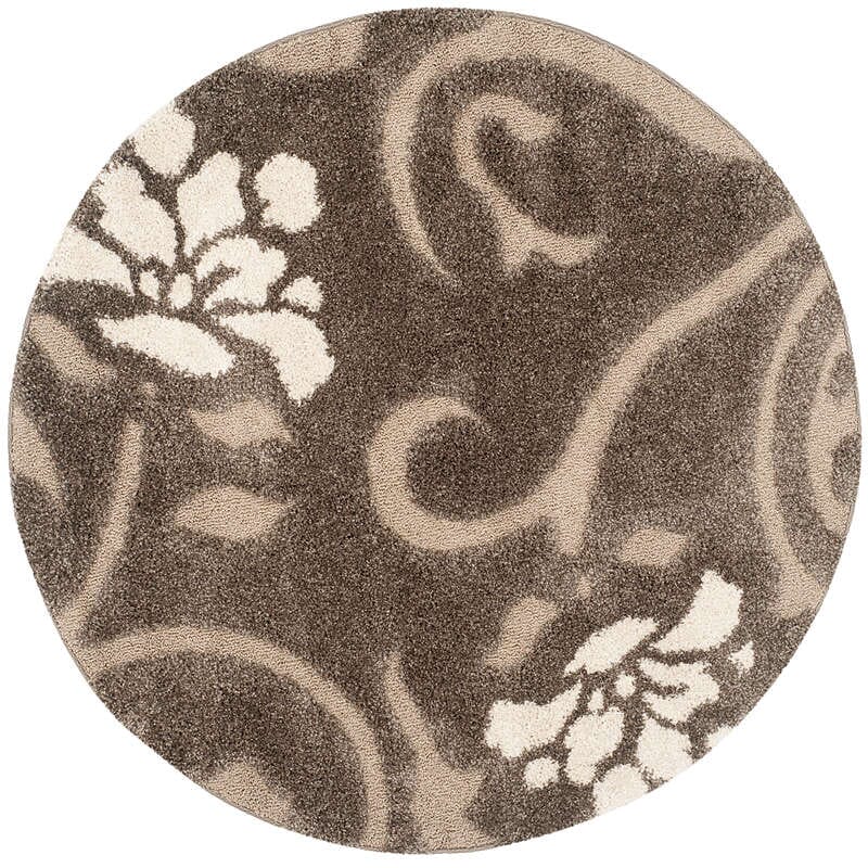 Safavieh Florida Shag Sg464 - 7913 Smoke / Beige Rugs - Safavieh - sg464 - 7913 - 8r