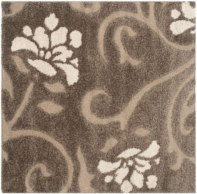 Safavieh Florida Shag Sg464 - 7913 Smoke / Beige Rugs - Safavieh - sg464 - 7913 - 8sq