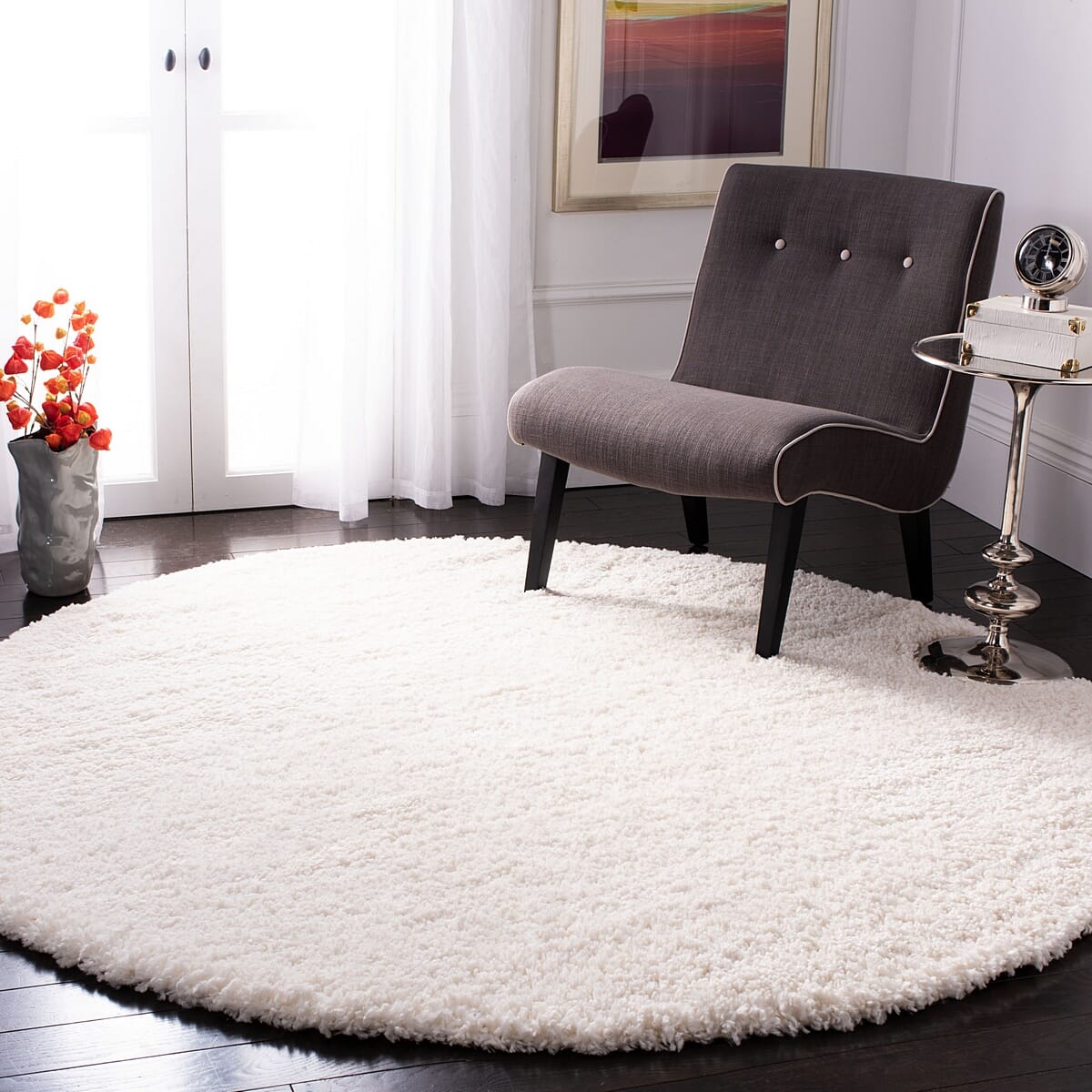 Safavieh Fontana Shag Fnt800A Ivory Rugs - Safavieh - fnt800a - 7sq