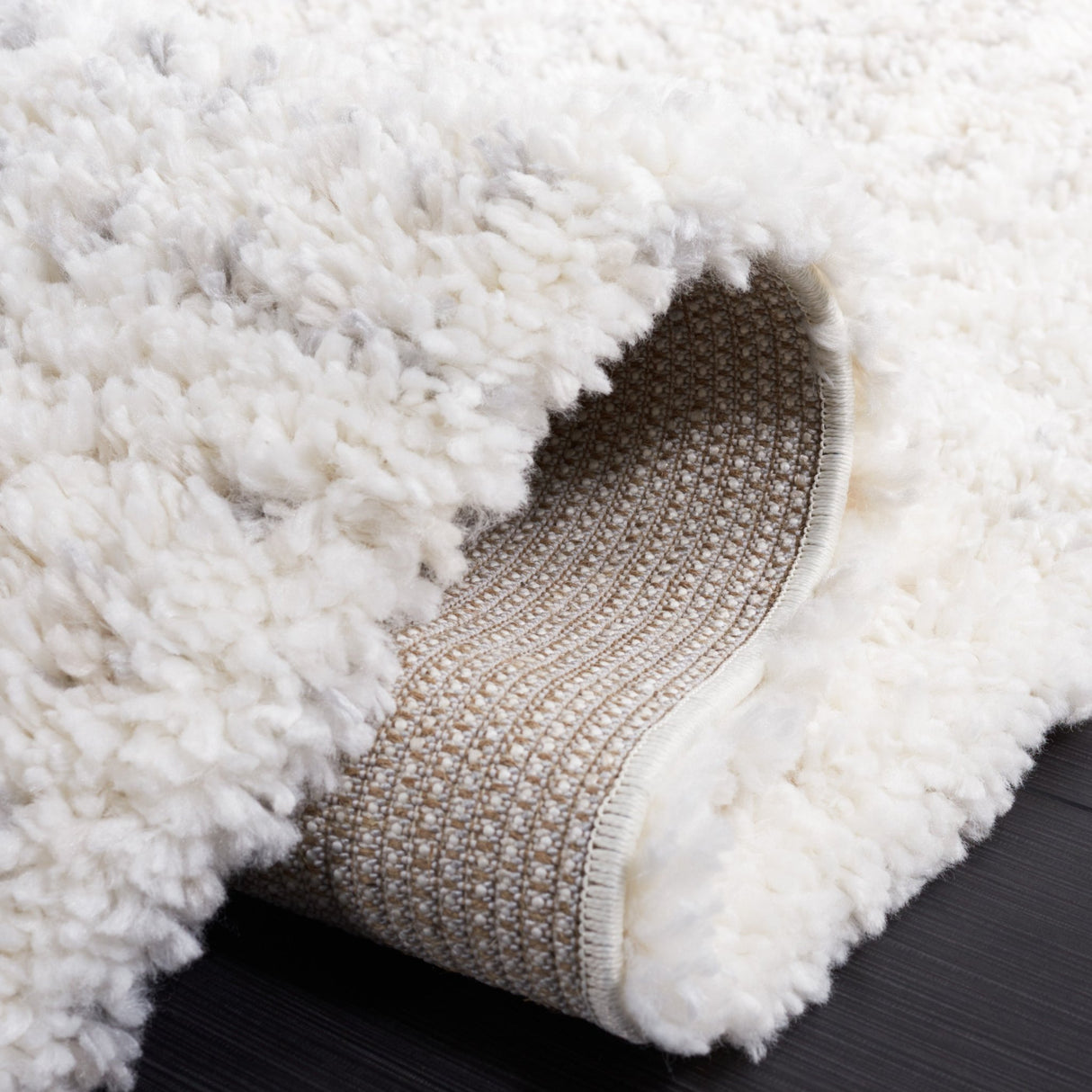 Safavieh Fontana Shag Fnt827A Ivory/Grey Rug - Safavieh - fnt827a - 4
