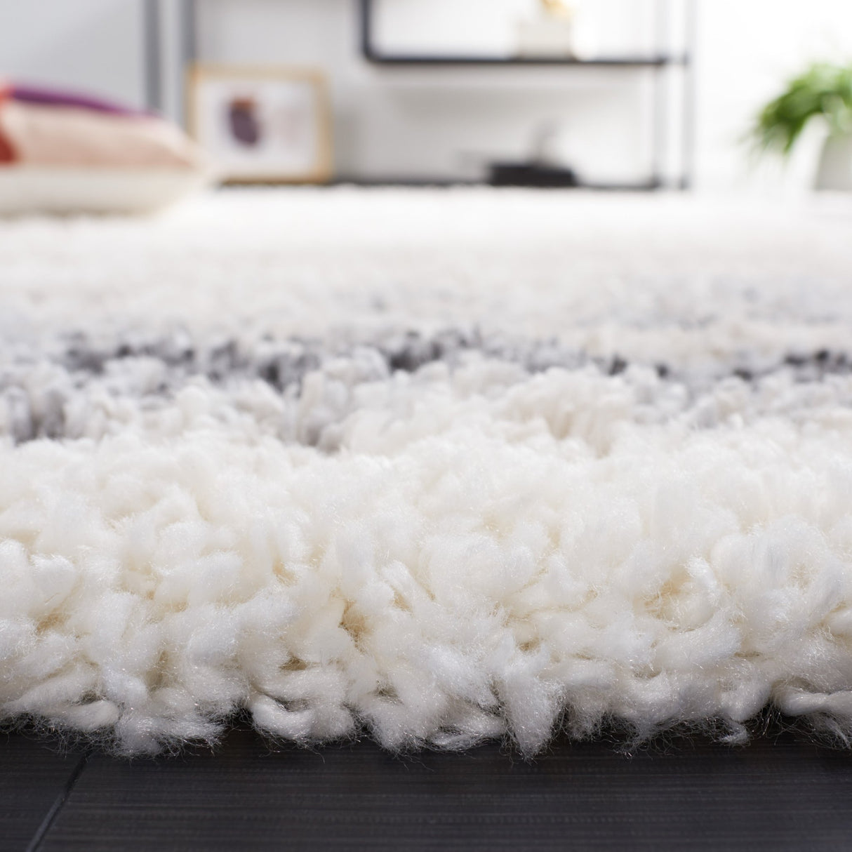Safavieh Fontana Shag Fnt829A Ivory/Grey Rug - Safavieh - fnt829a - 4