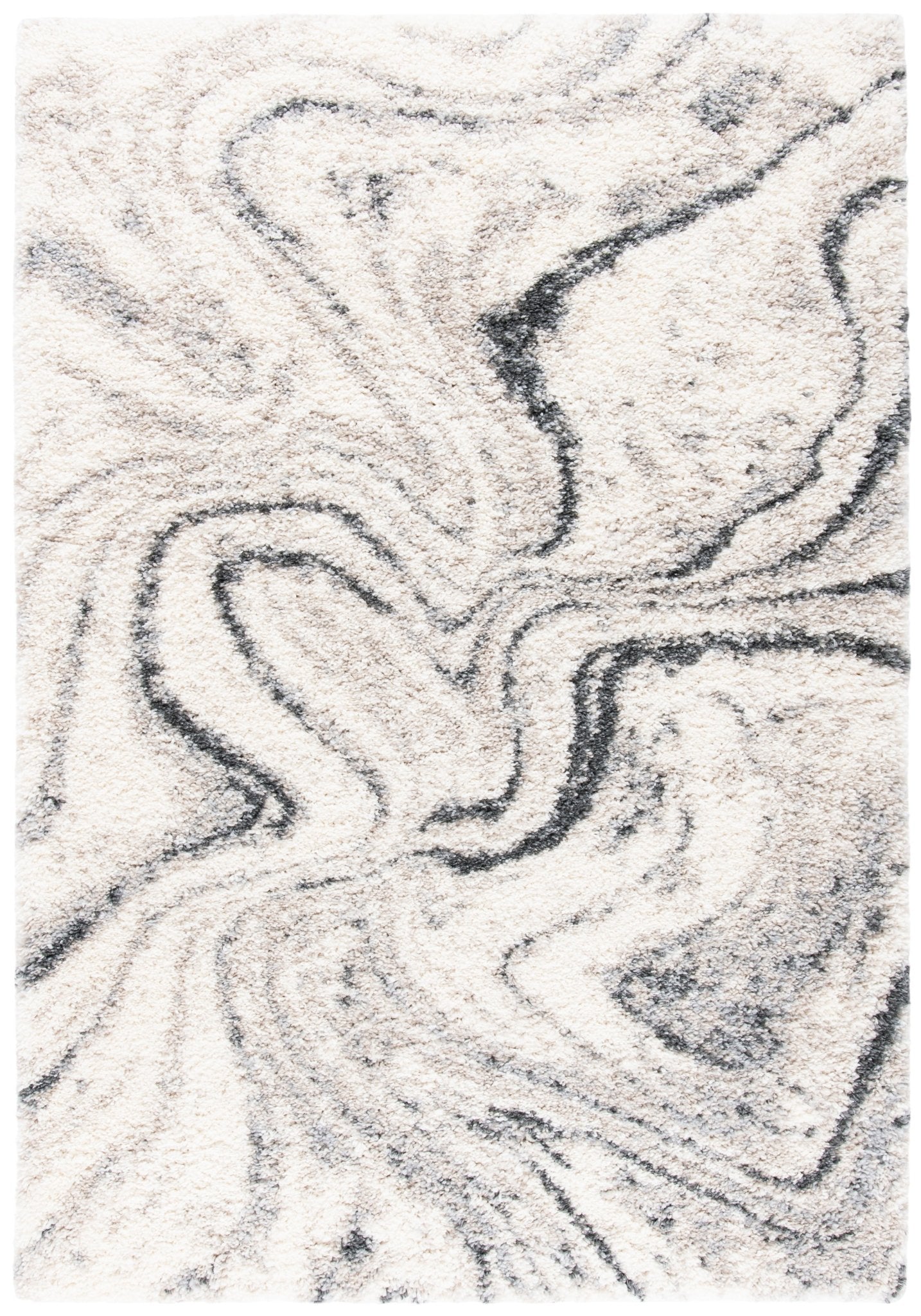 Safavieh Fontana Shag Fnt848A Ivory/Grey Rugs - Safavieh - fnt848a - 3