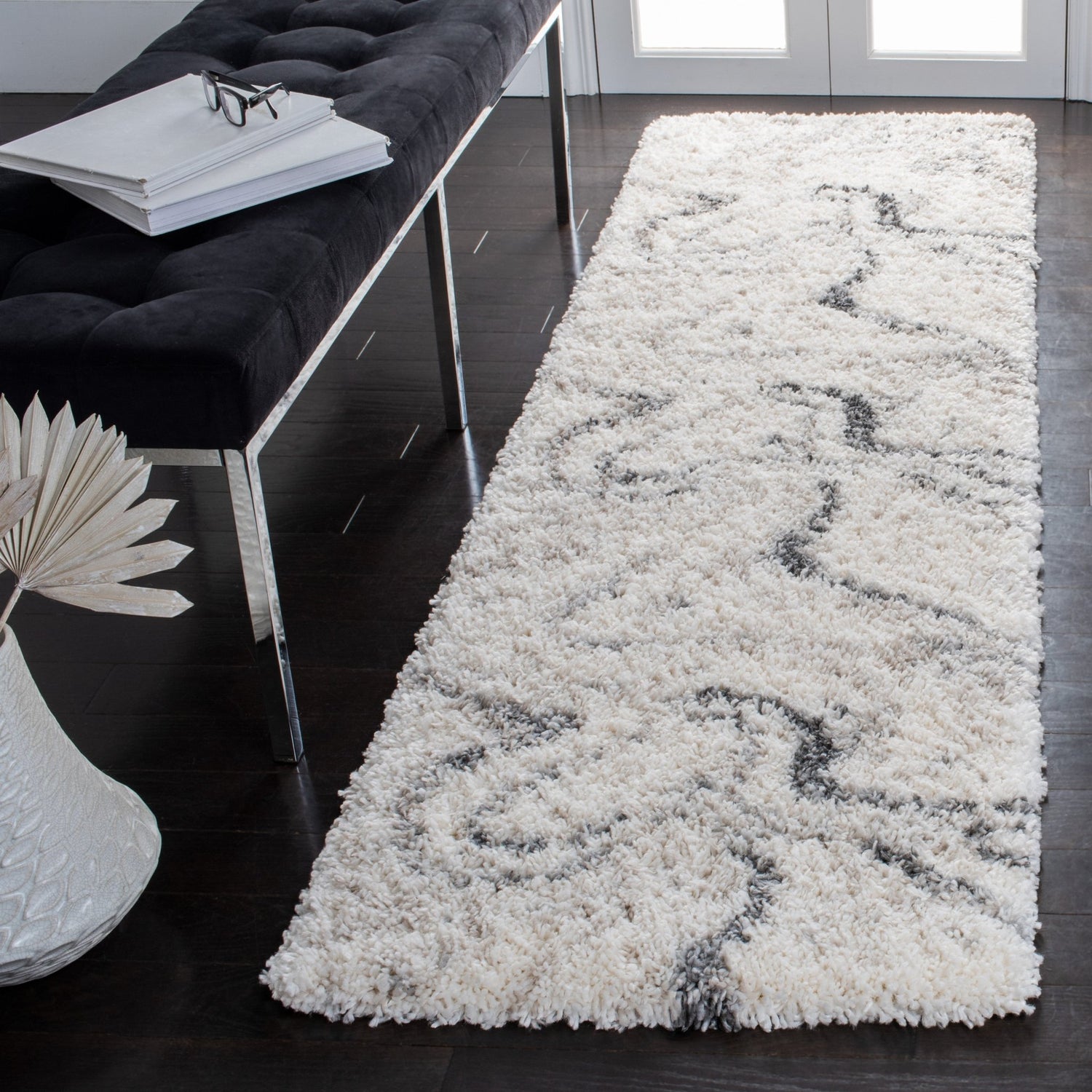 Safavieh Fontana Shag Fnt848A Ivory/Grey Rugs - Safavieh - fnt848a - 7r