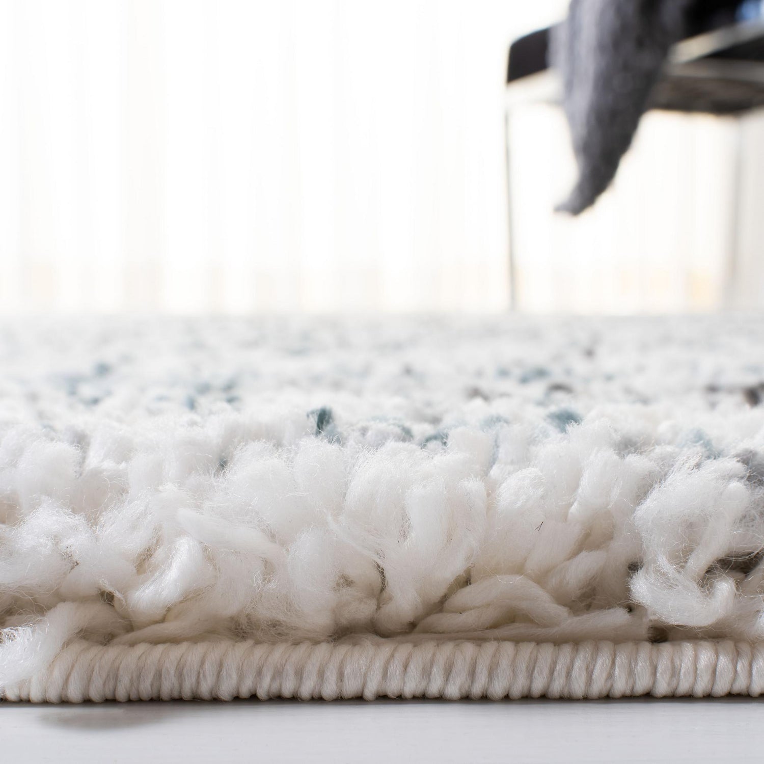 Safavieh Fontana Shag Fnt850B Ivory/Teal Rugs - Safavieh - fnt850b - 7r