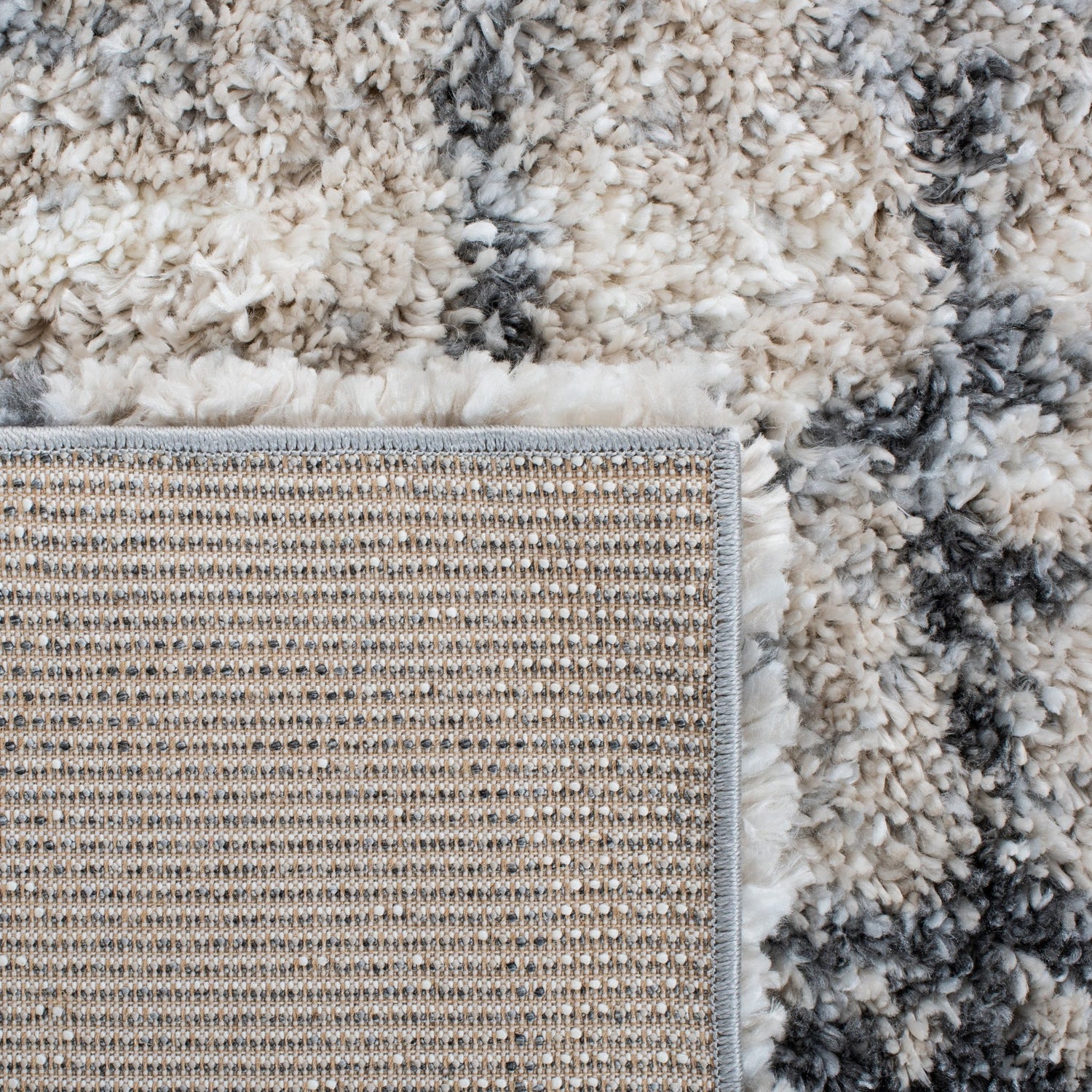Safavieh Fontana Shag Fnt851A Ivory/Grey Rugs - Safavieh - fnt851a - 7r