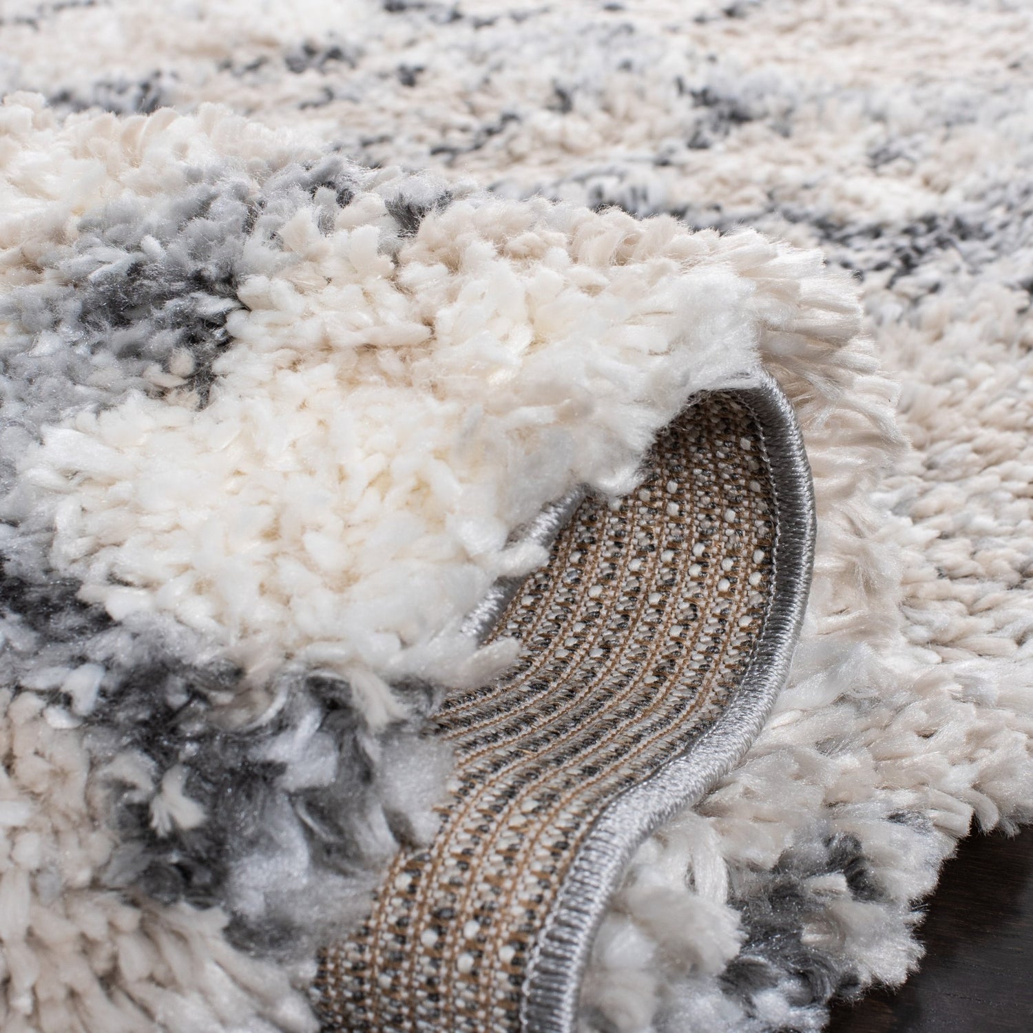 Safavieh Fontana Shag Fnt851A Ivory/Grey Rugs - Safavieh - fnt851a - 7r