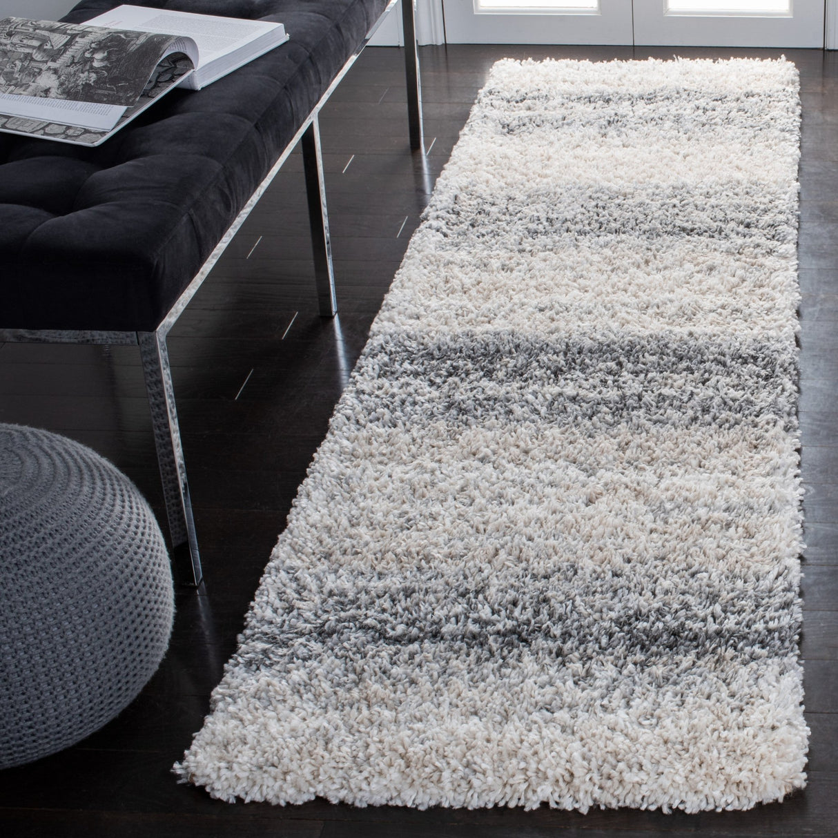 Safavieh Fontana Shag Fnt852A Ivory/Grey Rugs - Safavieh - fnt852a - 7r